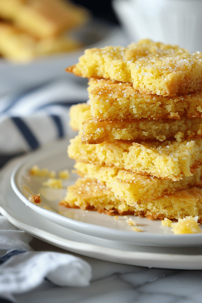 Close-up of a golden, soft Cornbread Cookie Crumbl served in a rustic bowl