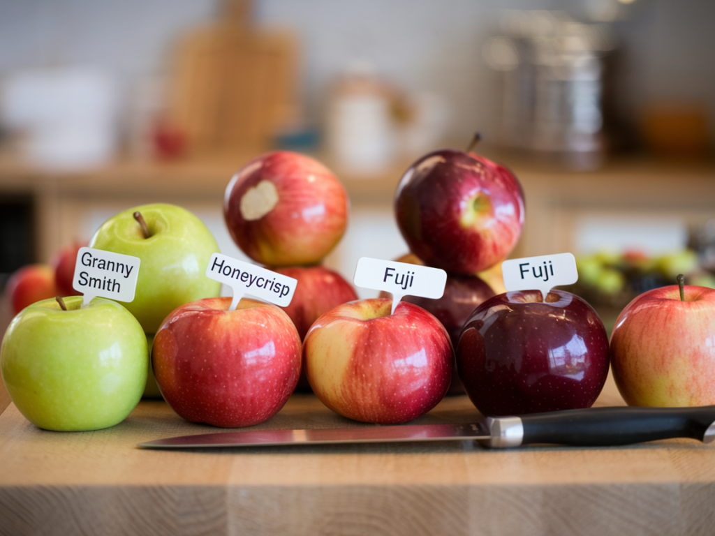 A variety of apples, including Granny Smith, Honeycrisp, and Fuji."
Title: "Best Apples for Pie Filling