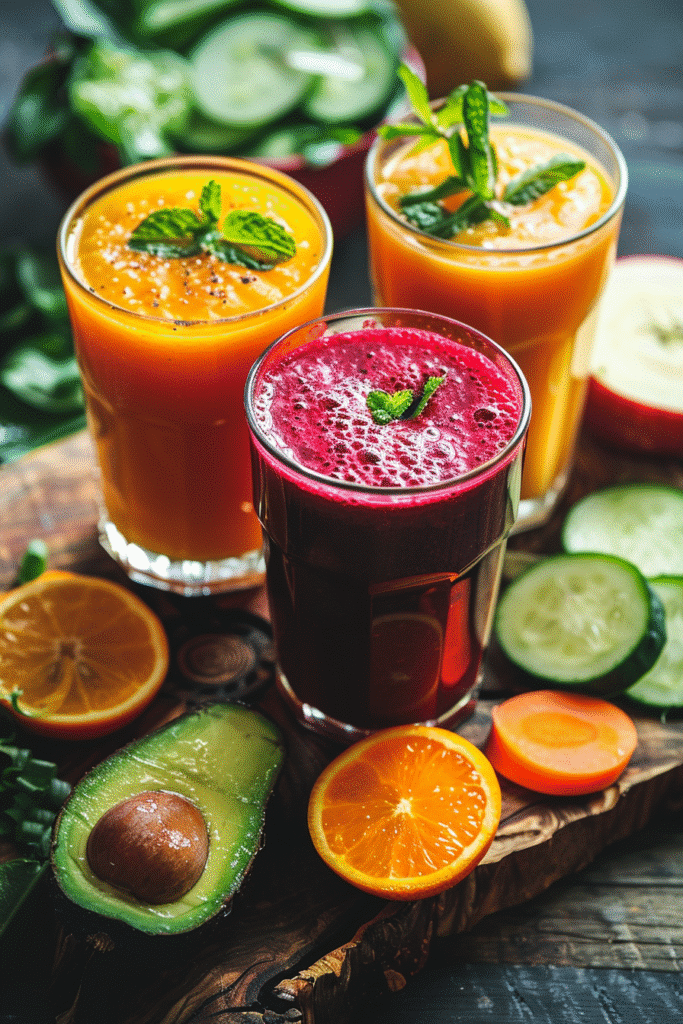 Glass of vibrant juice blend for a safe 7-day cleanse