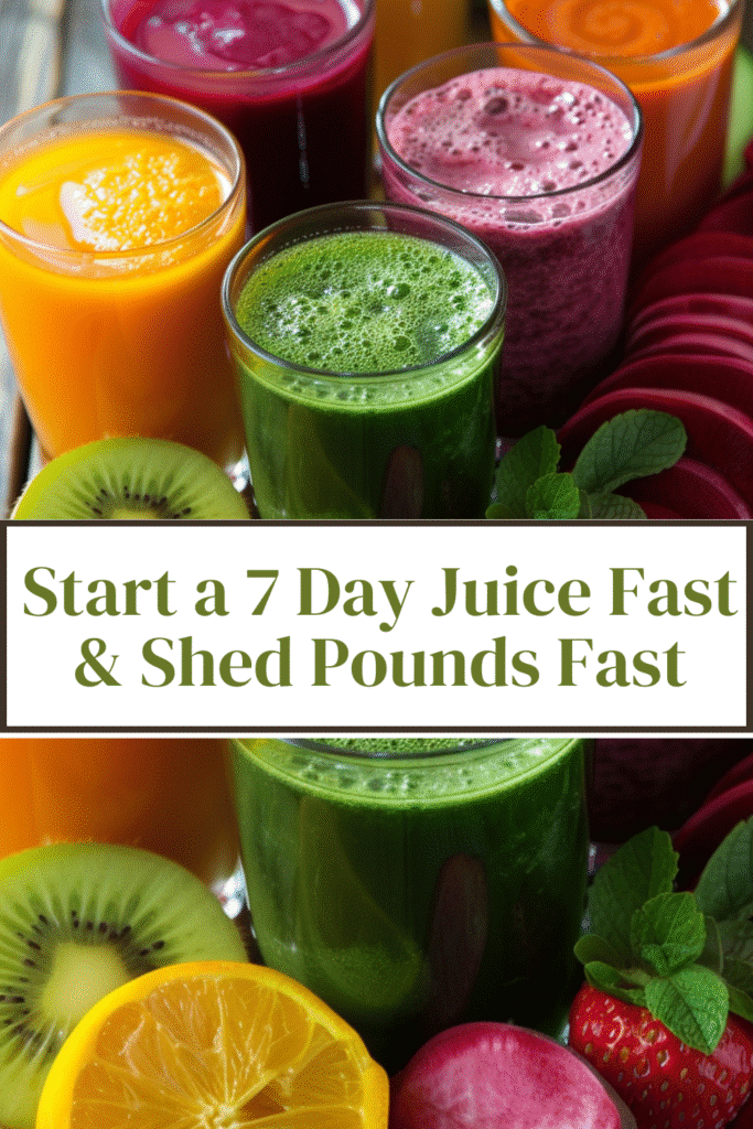 ColorfulJuice Fasting bowl showing fresh produce for a 7-day weight loss reset