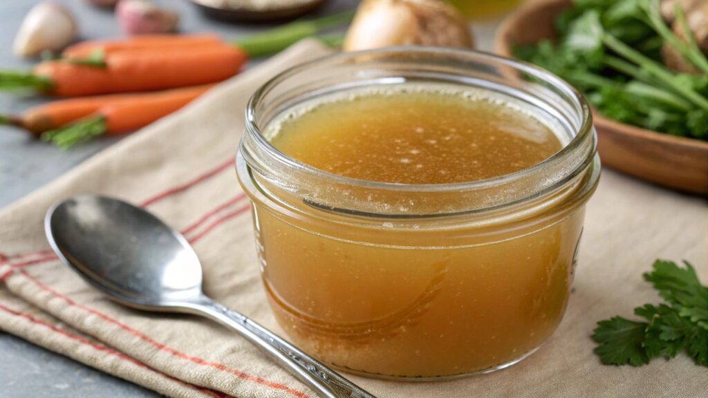 Strained And Stored Chicken Bone Broth Recipe