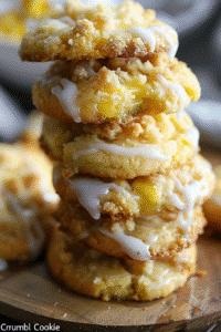 Cornbread Crumbl cookie with honey glaze, soft and golden in rustic ceramic dish