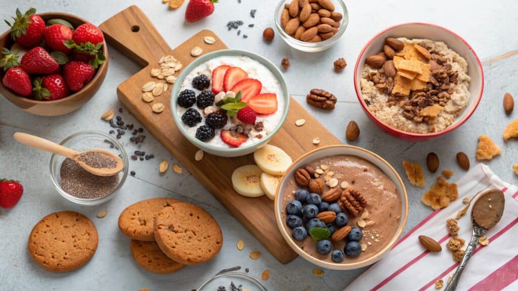 A Spread Of High Protein Dessert Recipes