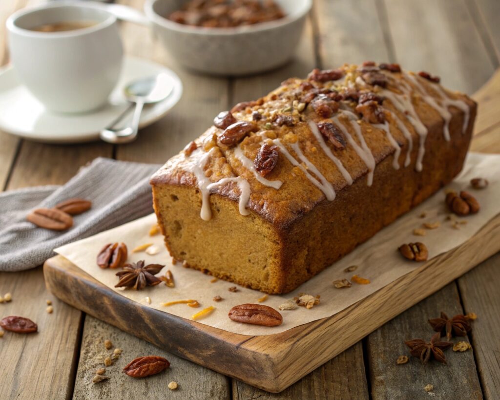 Gluten Free Pumpkin Bread Loaf With Pecans