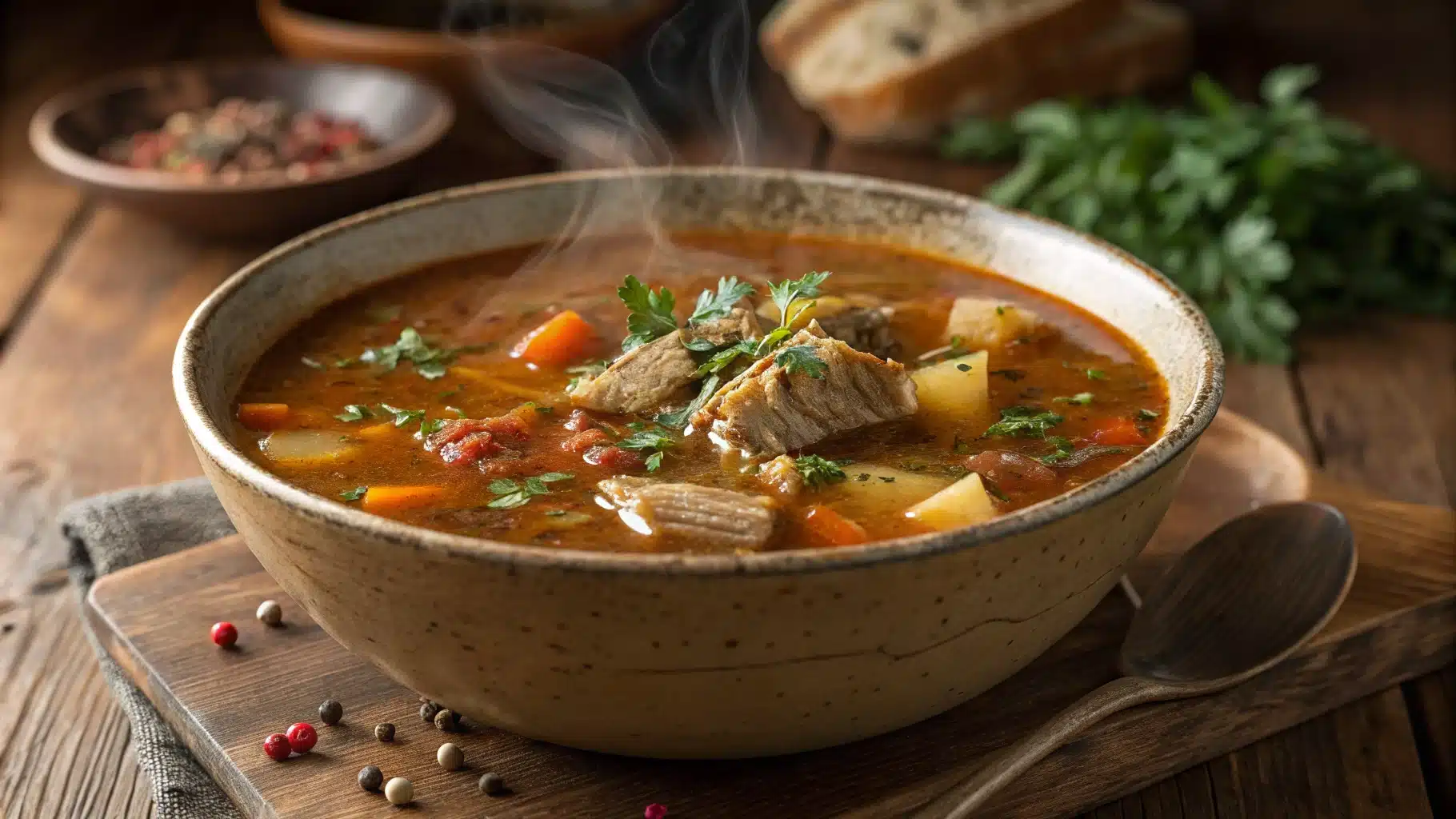 The Perfectly Served Bowl Of Village Soup.