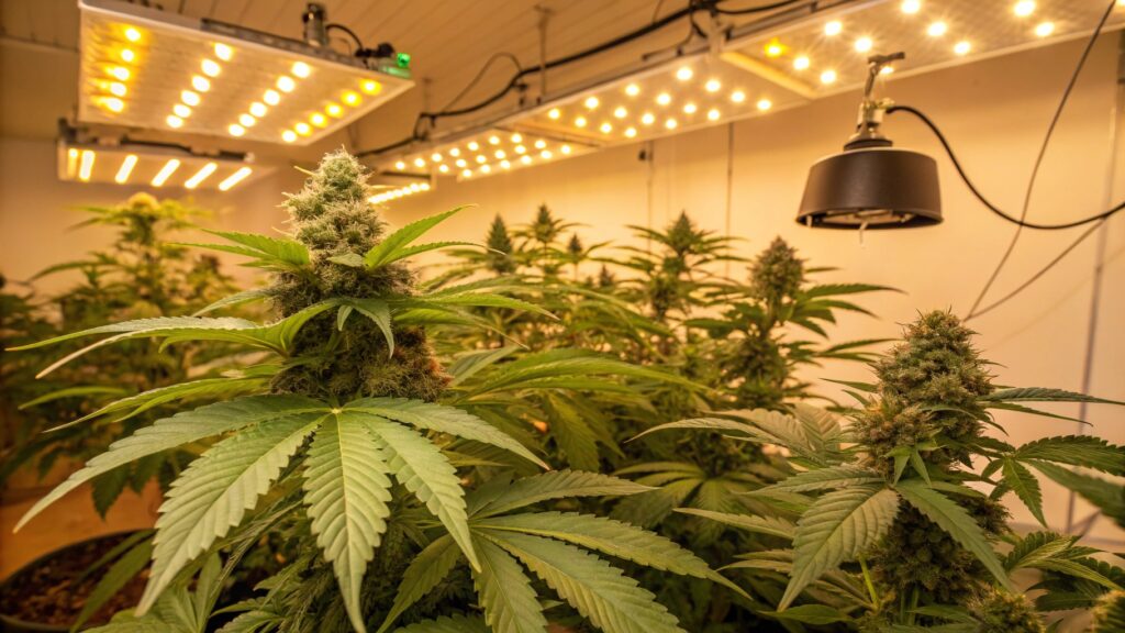 An Indoor Cannabis Grow Setup With The Fruity Pebb
