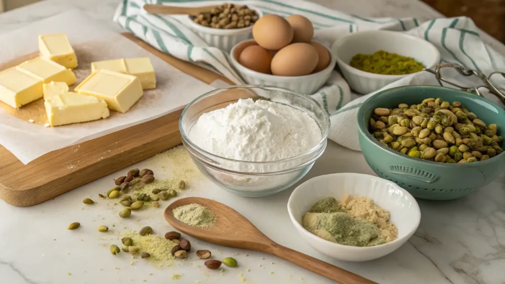 Baking Essentials For Pistachio Wedding Cookies