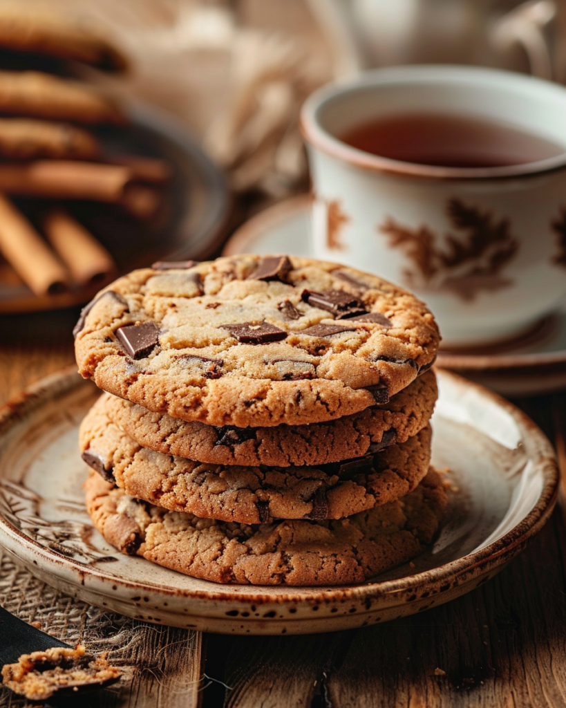 Stack of Crumbl copycat cookies on vintage plate