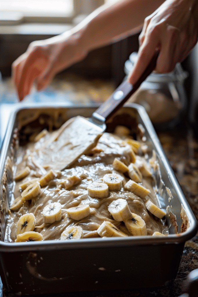 Banana bread batter made from 3 bananas