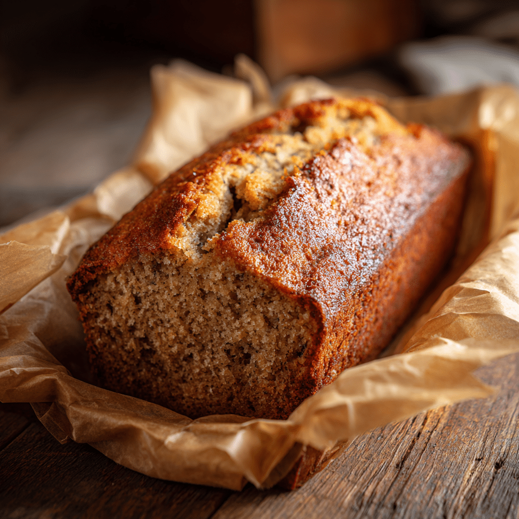 Best Healthy Banana Bread fresh out of the oven