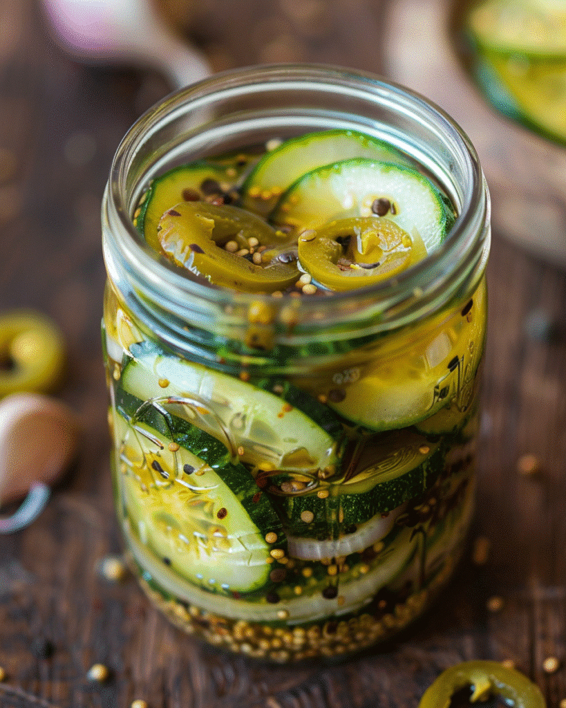 Crisp, sweet, and tangy a homemade pickle classic.
