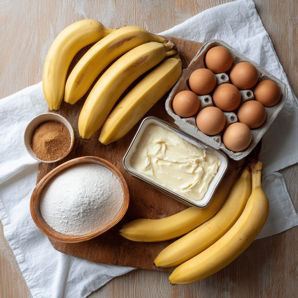 Ingredients for Sour Cream Banana Bread