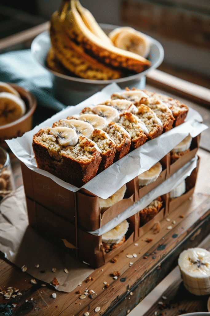 Wrapped banana bread for healthy snack