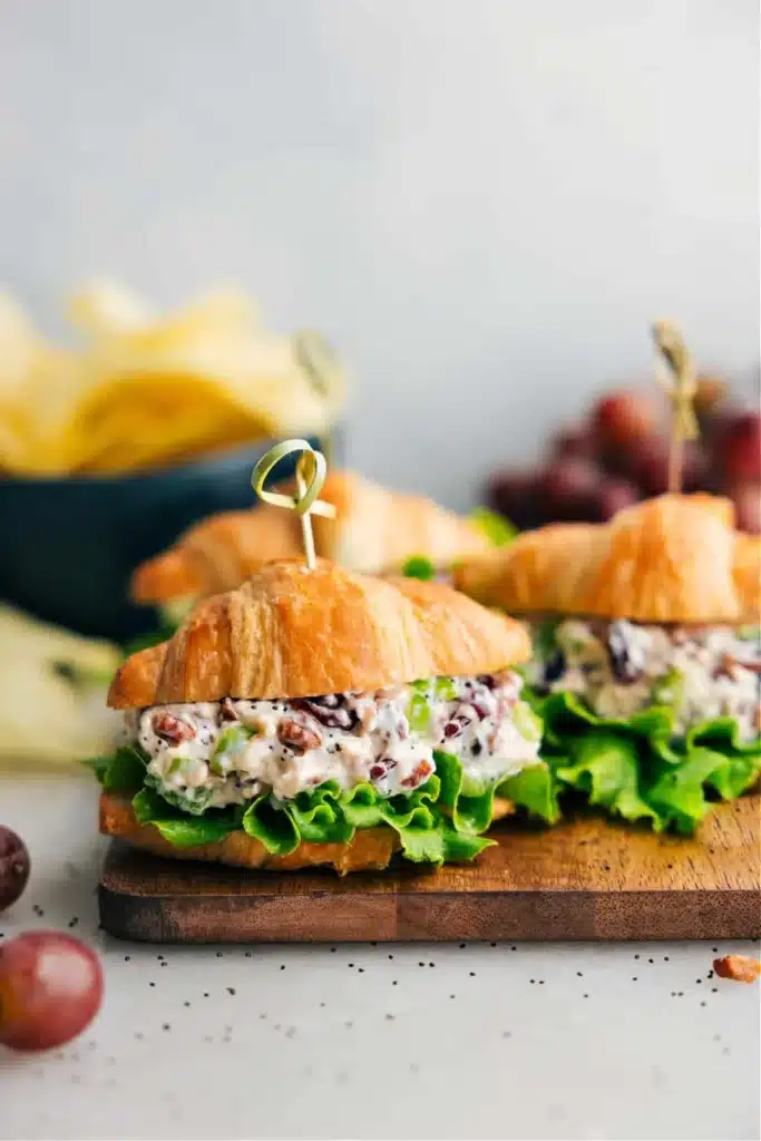 Delicious and fresh chicken salad prepared with wholesome ingredients
