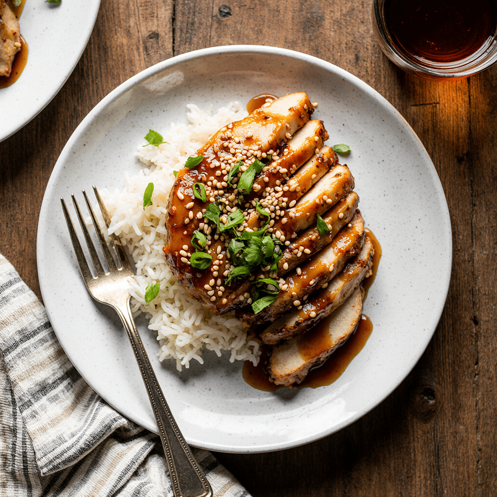 Honey Garlic Chicken Serving