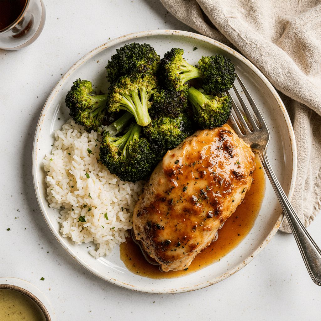 Honey Garlic Chicken Thighs Serving