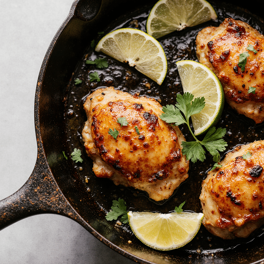 Honey Lime Chicken Thighs Featured