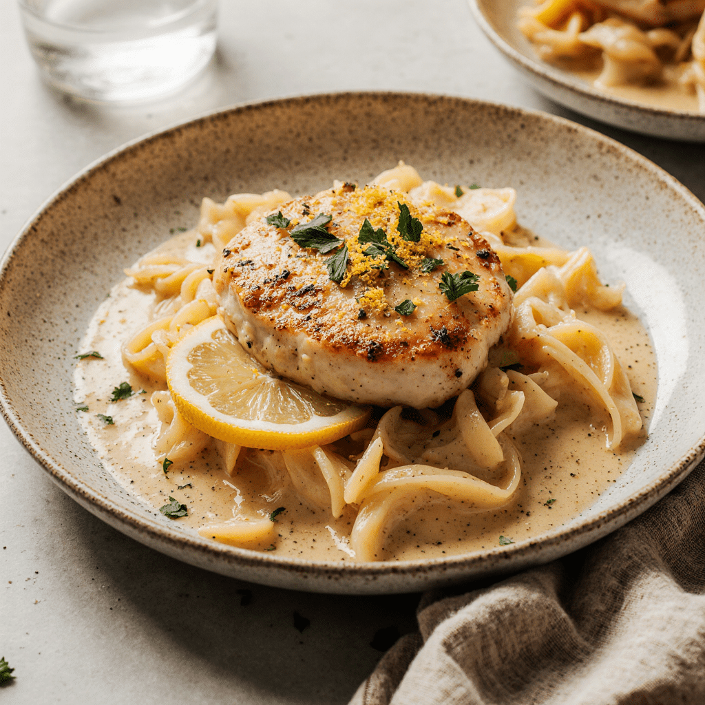One-Pan Chicken with Buttered Noodles Featured