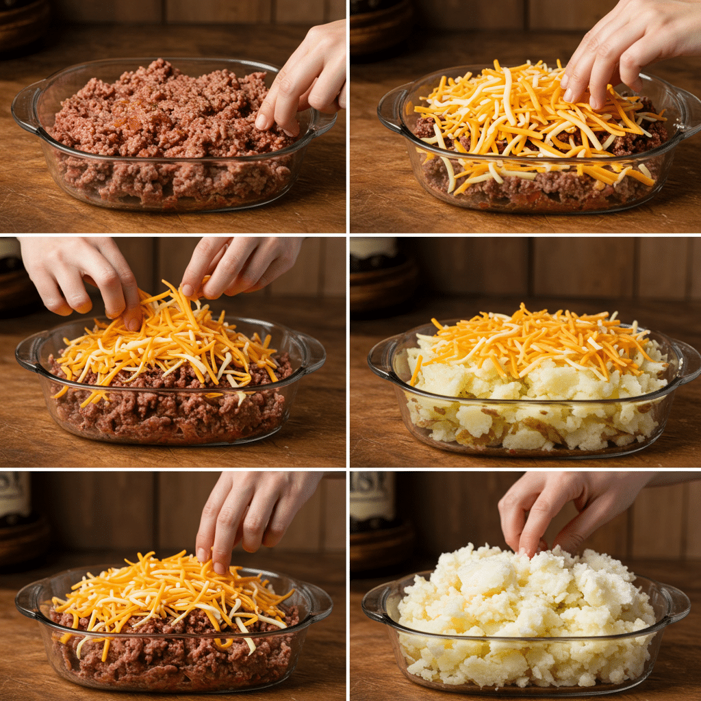 Steps Cheeseburger Casserole