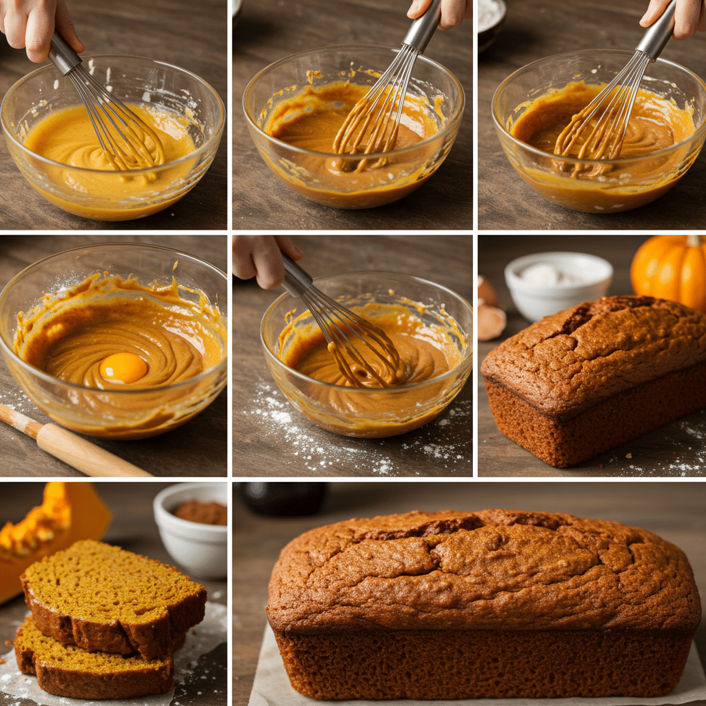 Steps Pumpkin Bread
