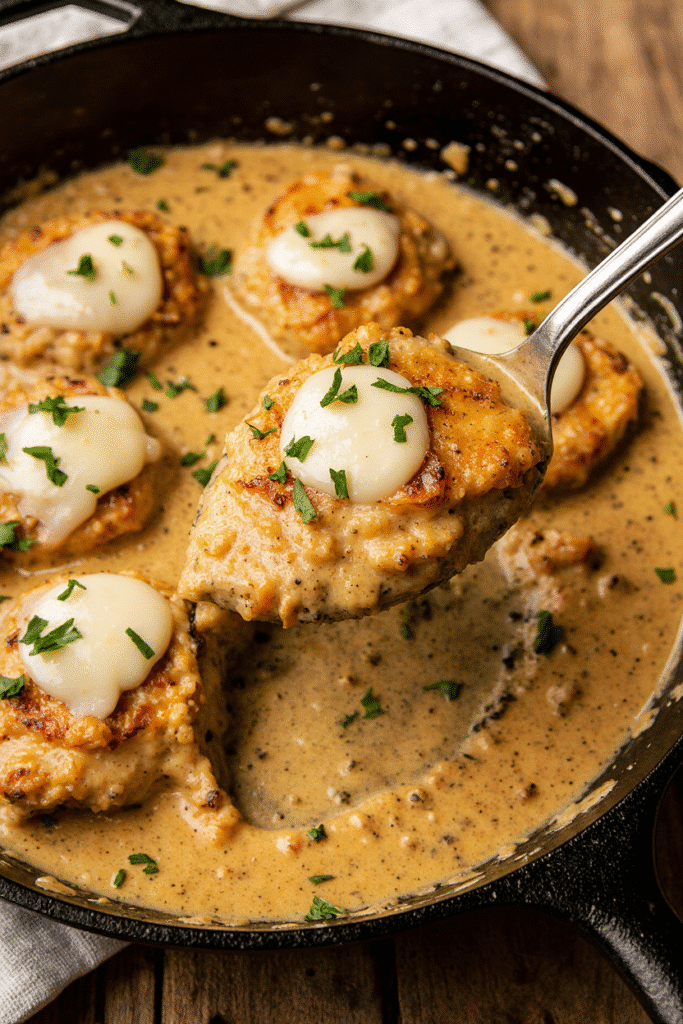 Texas Roadhouse Butter Chicken Skillet in cast iron pan