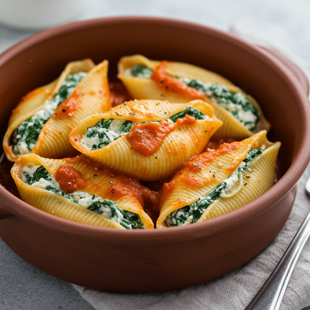 Spinach & Ricotta Stuffed Shells For Two