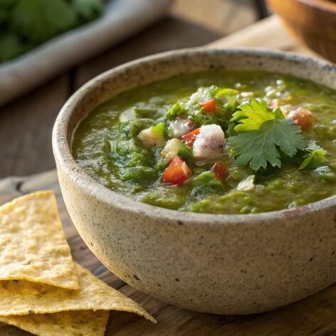 Close Up Featured Shot Of Easy Homemade Salsa Verd
