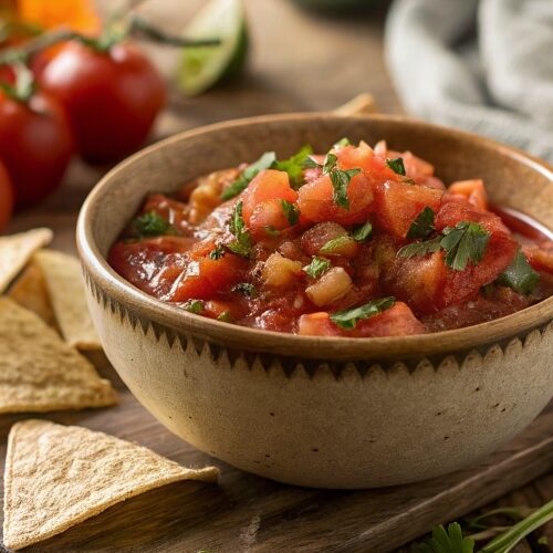 Close Up Featured Shot Of Homemade Salsa Recipe Wi
