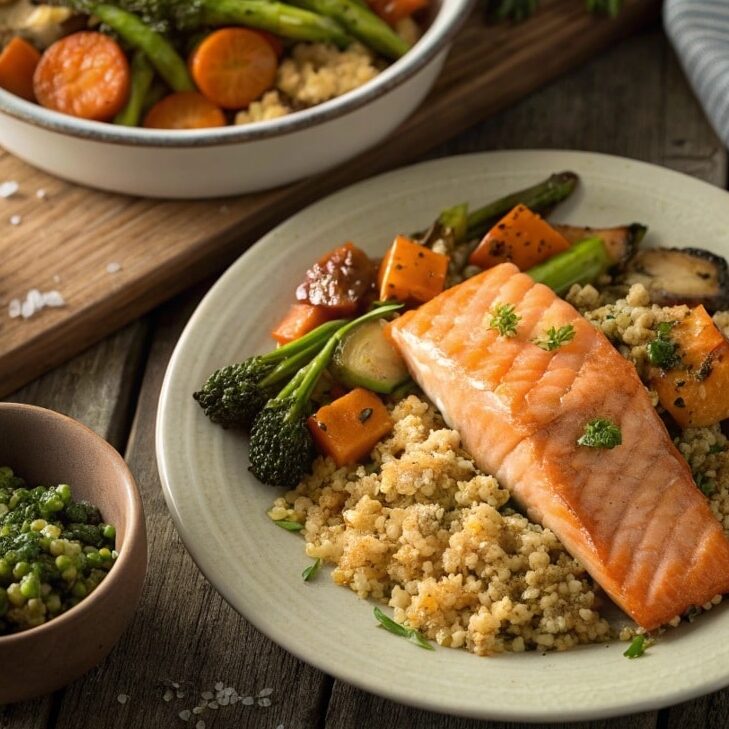 Close Up Featured Shot Of Quick And Healthy Dinner
