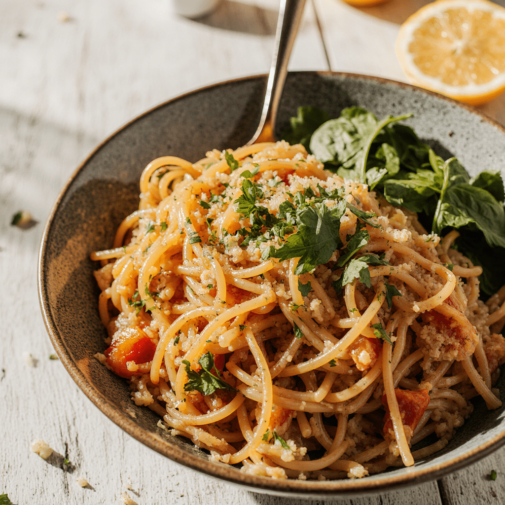 Close Up Of 3 Ingredient Noodle Recipe In A Rustic Bowl Vibrant Colors Cozy Natural Daylight Blurre Uo8sleve344vlho3ghip 2