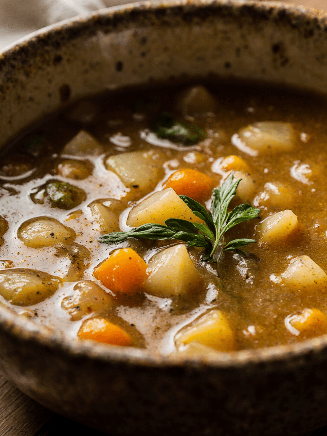 Close Up Of A Freshly Made Healing Italian Penicillin Soup Made Easy Served In A Rustic Ceramic Bow T5izmdtab5jyc7b2tj4x 3