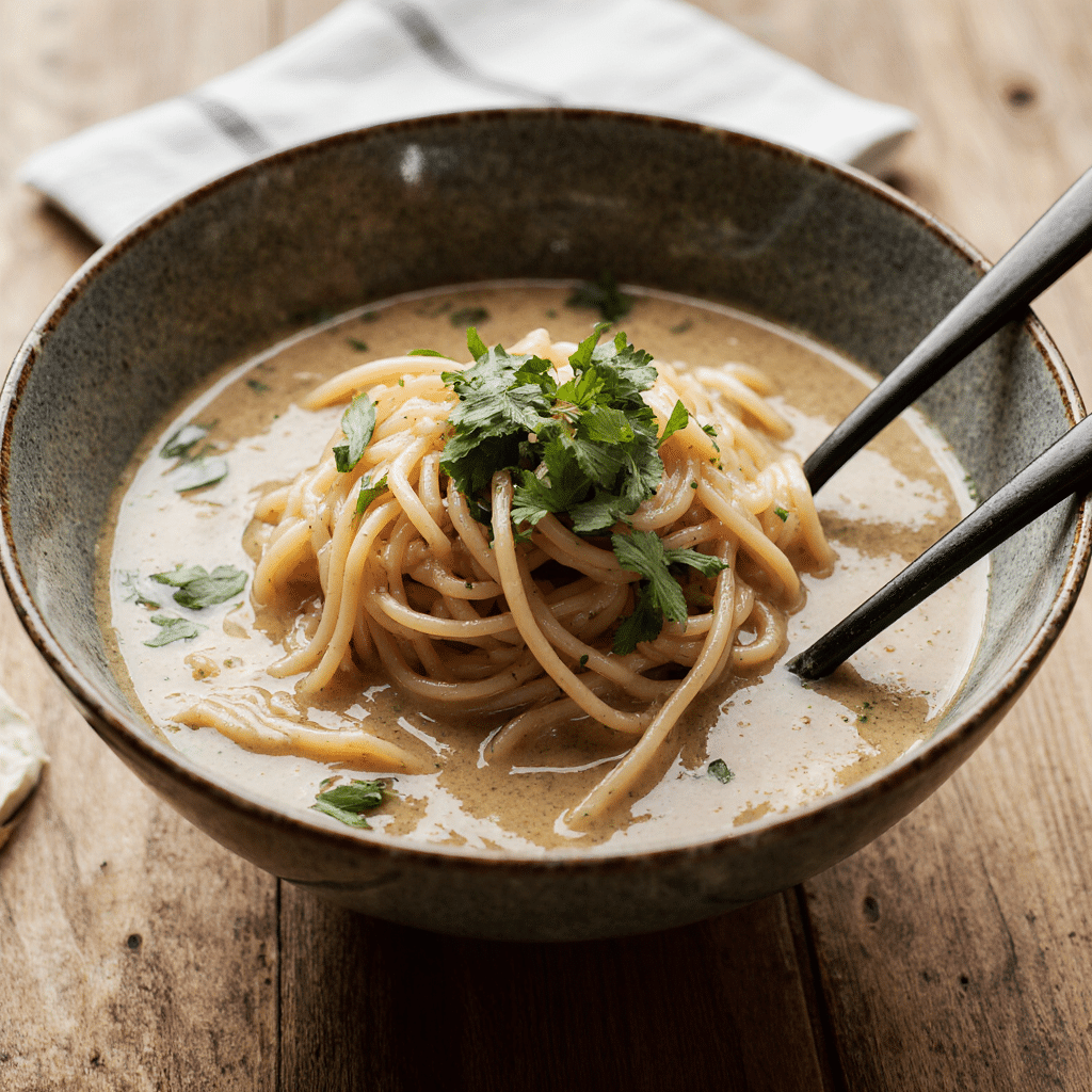 Creamy Miso Udon Easy Fresh & Delicious Close Up Of Creamy Miso Udon In A Rustic Bowl Vibrant Colors Cozy Natural Daylight Blurred Wooden F Bqgdmc9pfith5v57dhu3 1