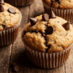 Easy Bakery Style Double Chocolate Chip Muffins