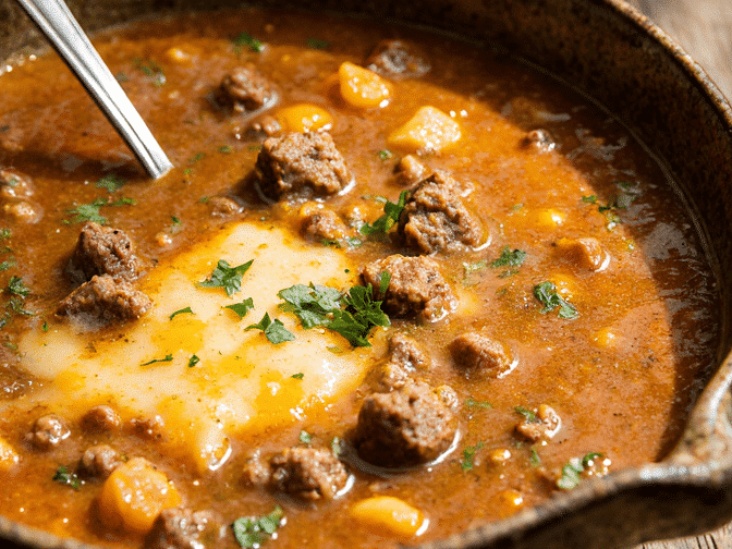 Close Up Of Keto Cheeseburger Soup In A Rustic Bowl Vibrant Colors Cozy Natural Daylight Blurred Wo 0cmj6c02cpxeygz6vcqy 2
