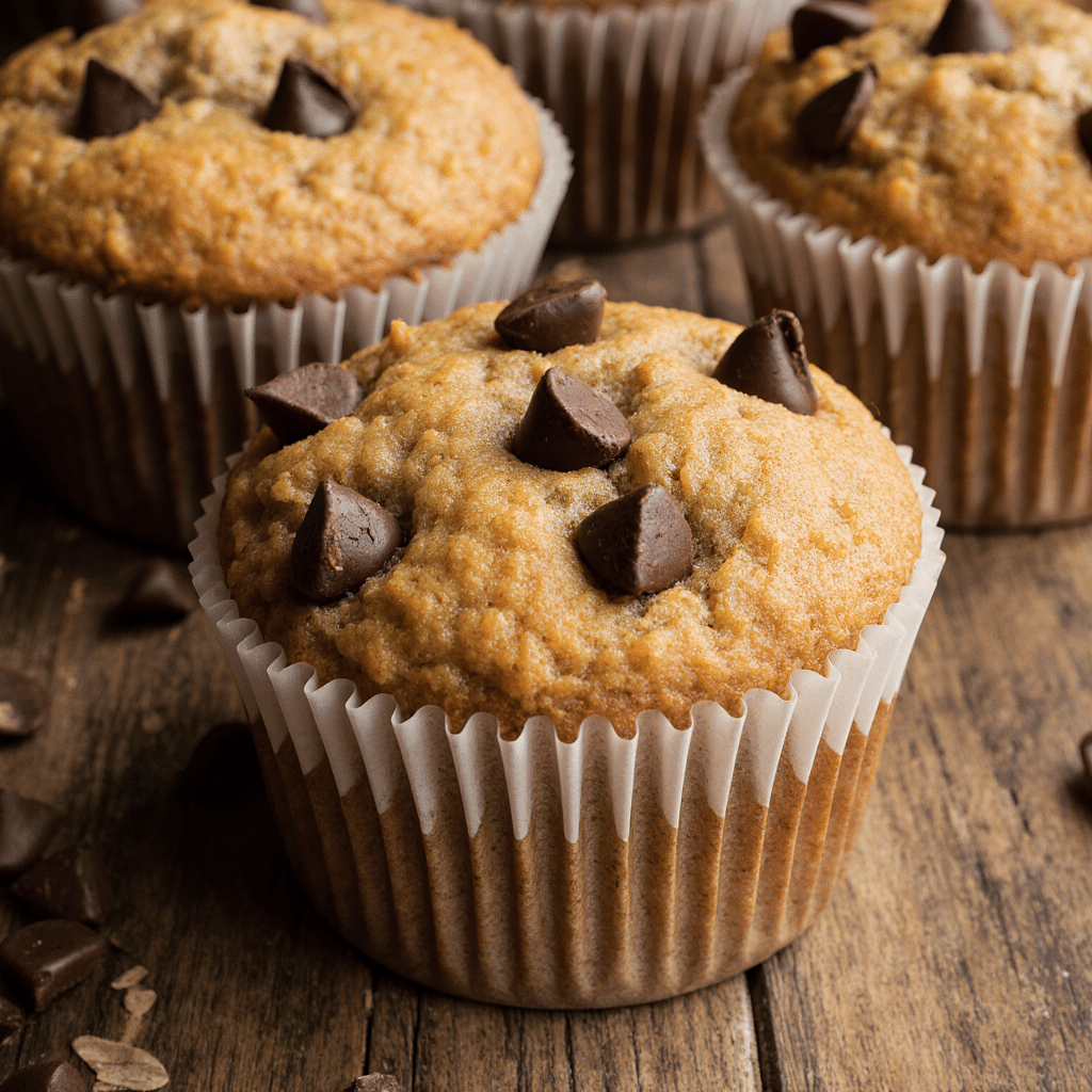 Close Up Of Mouthwatering Oatmeal Chocolate Chip Morning Muffins On A Rustic Wooden Table Warm Cozy Shjnmfadxkrikmro0vs0 2