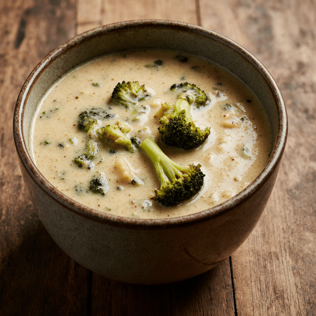 🌿 Pin by Zximom angel on Souper soups in 2025: Whole food recipes, Soup recipes, Healthy soup recipes Creamy Broccoli And Cheese Soup In A Rustic Ceramic Bowl (3)