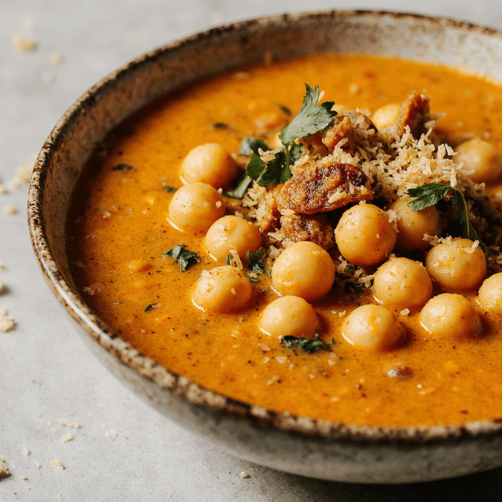 Curried Carrot-Tomato Soup with Chickpea Gremolata Curried Carrot Tomato Soup Chickpea Gremolata (3)