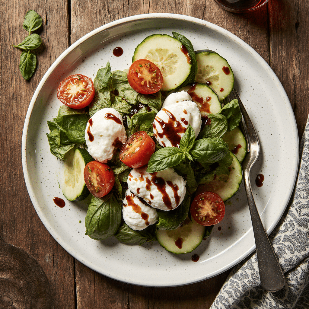 Easy Cucumber Caprese Salad (1)