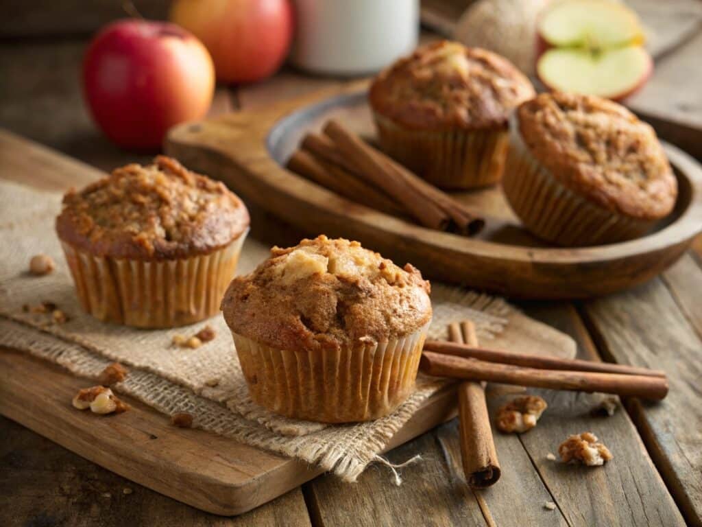 Flat Lay Of Fresh Ingredients For Apple Cinnamon M
