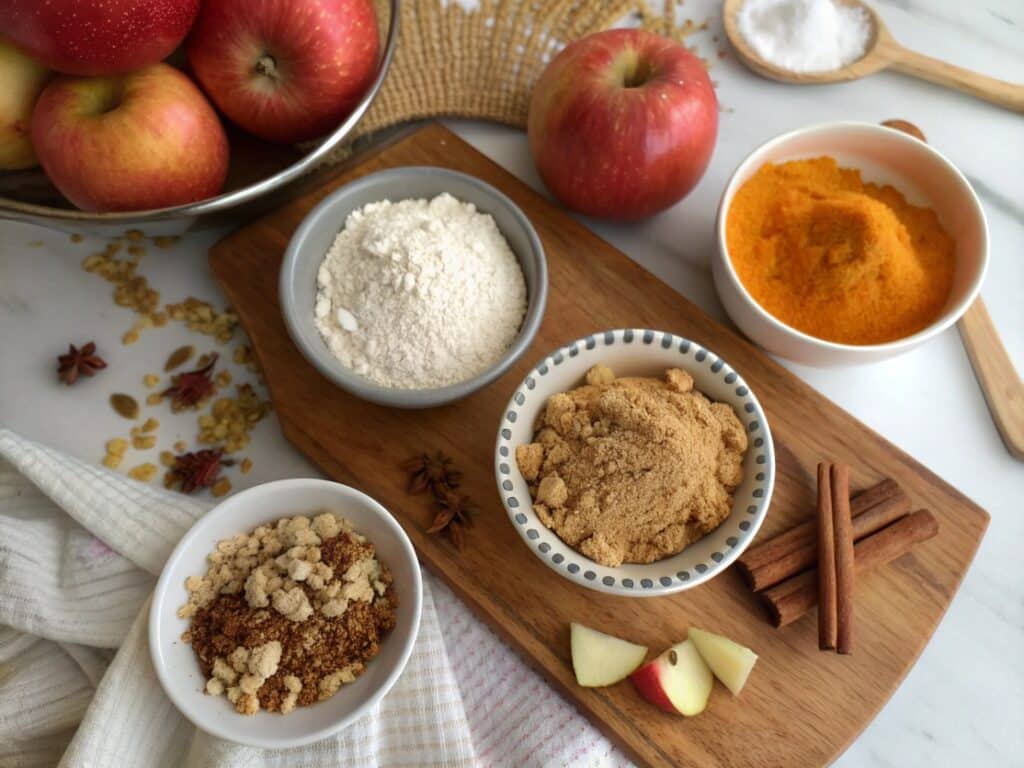 Flat Lay Of Fresh Ingredients For Small Batch Appl
