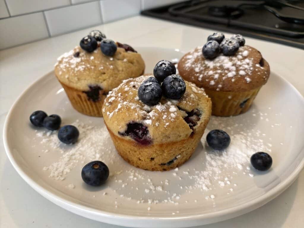 Healthy Greek Yogurt Blueberry Protein Muffins