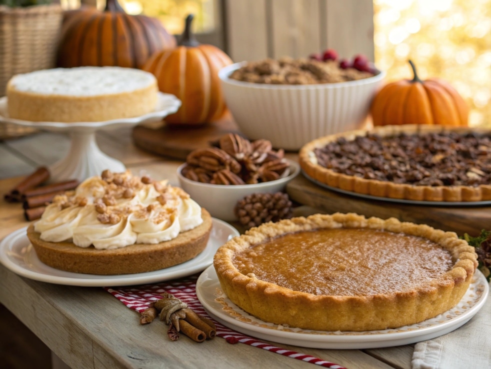 Prompt Close Up Of A Thanksgiving Desserts Table (1)