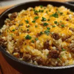 Cheesy Hamburger Rice Casserole (2)