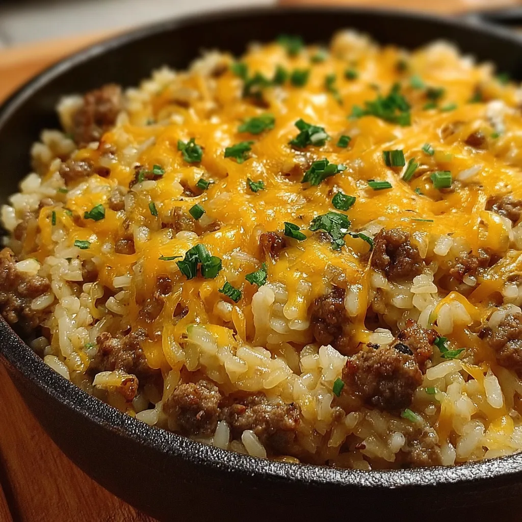 Cheesy Hamburger Rice Casserole Cheesy Hamburger Rice Casserole (2)