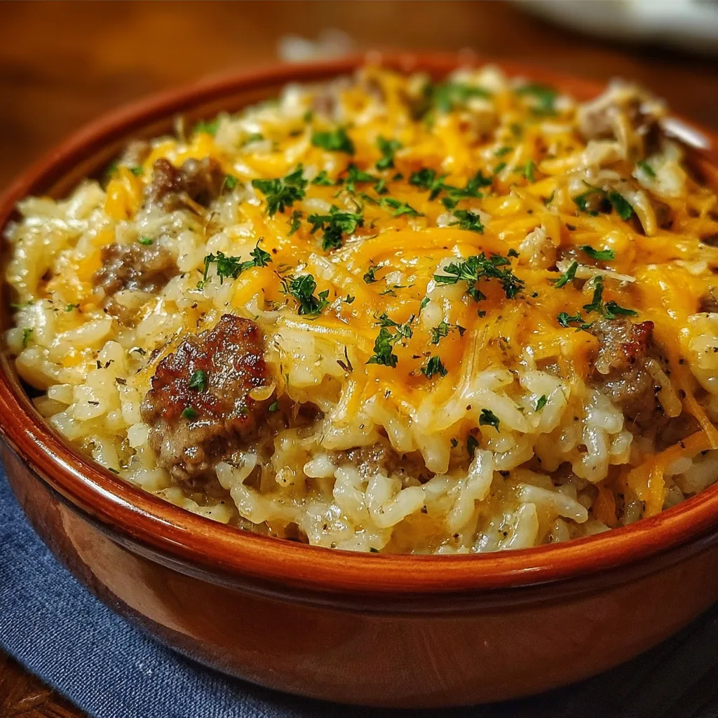 Cheesy Hamburger Rice Casserole (3)