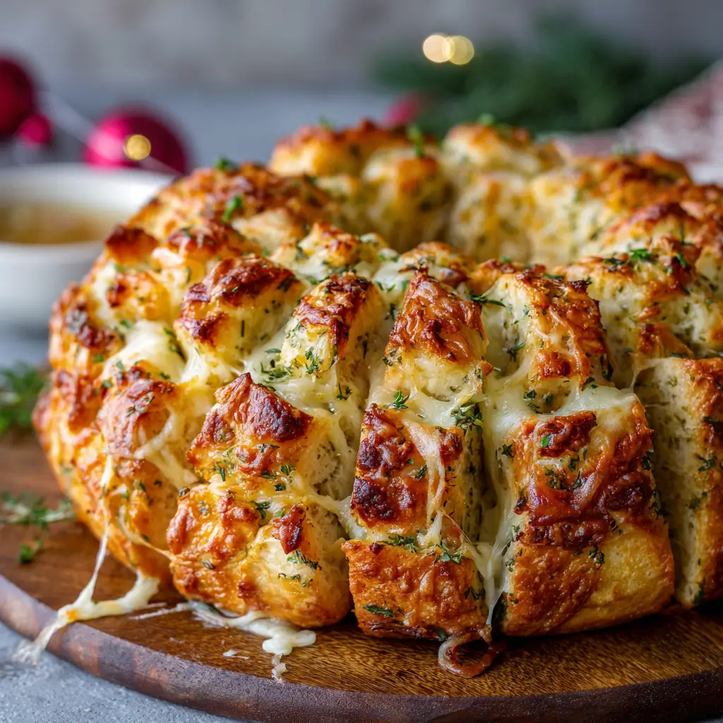Cheesy Pull Apart Christmas Bread (1)