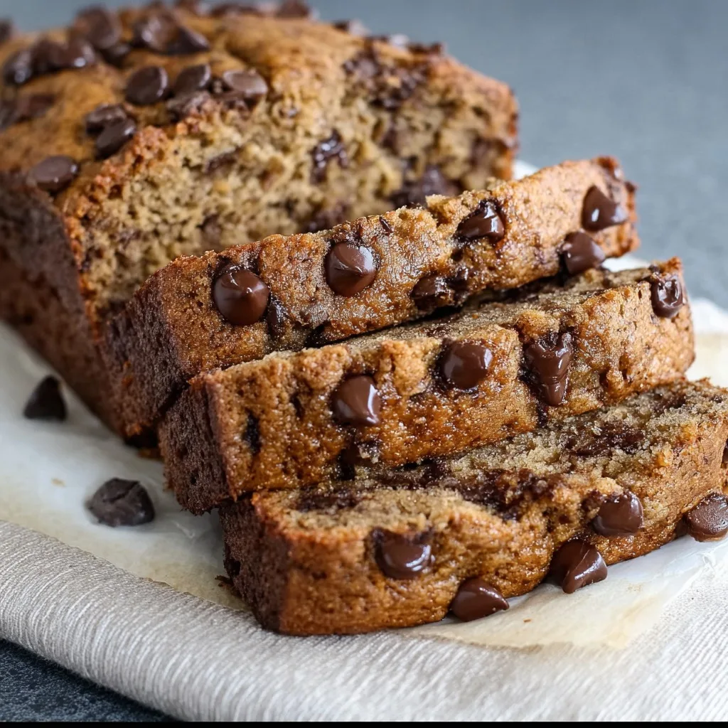 Healthier Chocolate Chip Banana Bread