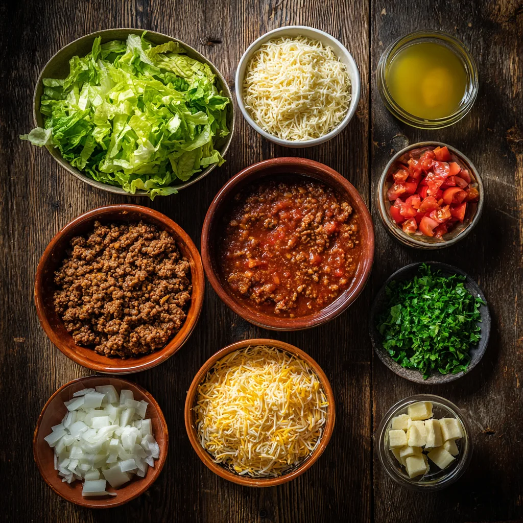 Ingredients Simple Photo Of Ground Beef Enchiladas