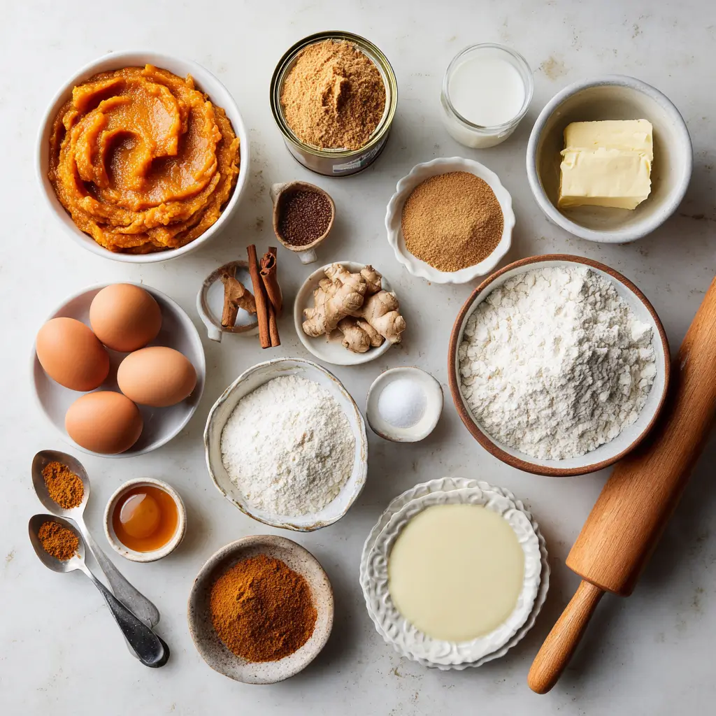 Neatly Arranged Pumpkin Pie Ingredients (1)