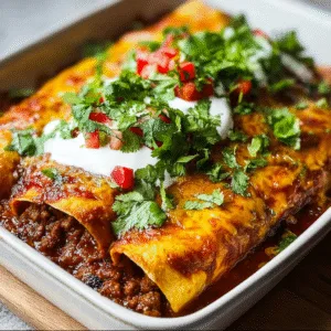 Simple Photo Of Ground Beef Enchiladas (1)